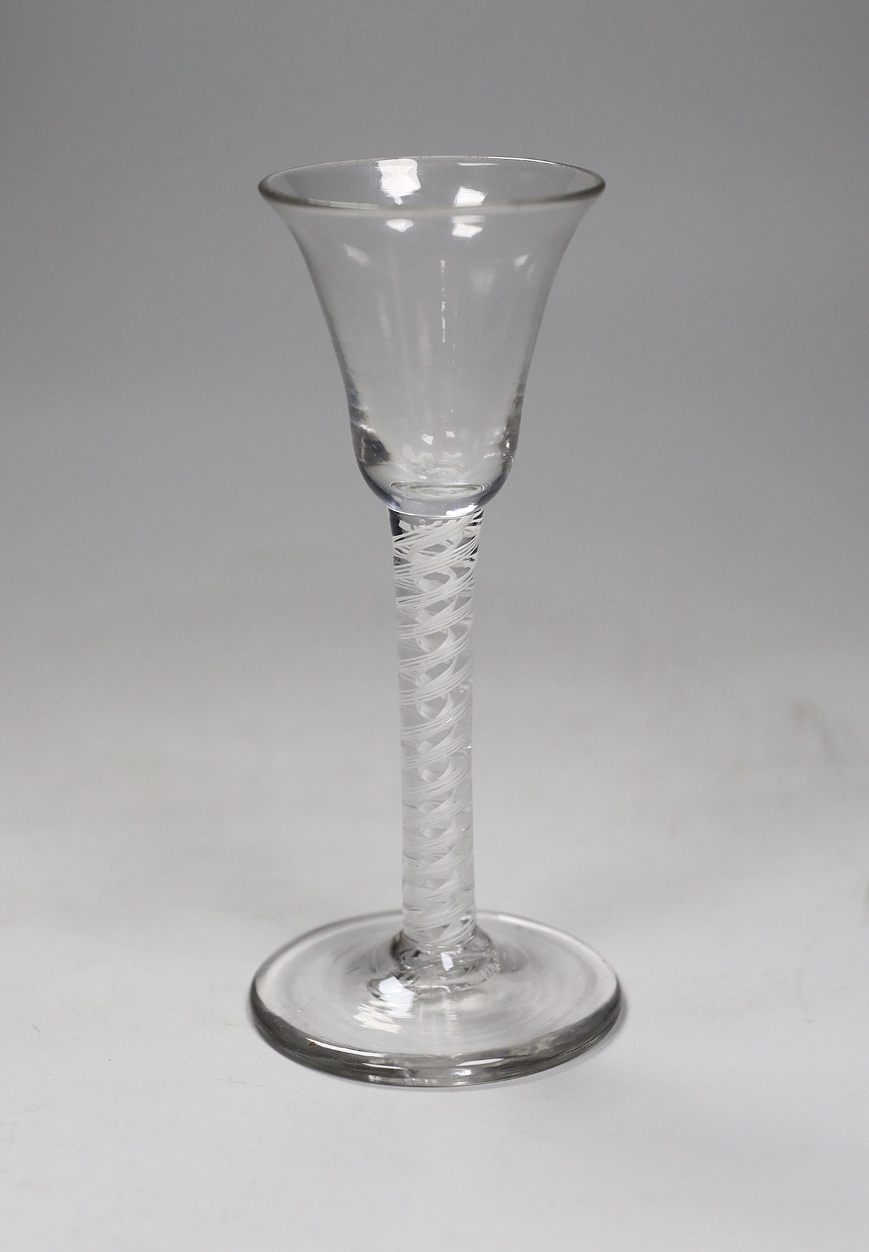 A George III DSOT stem wine glass, 15cm